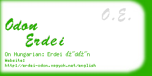 odon erdei business card